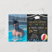 プールパーティー卒業招待状 招待状 (正面/裏面)