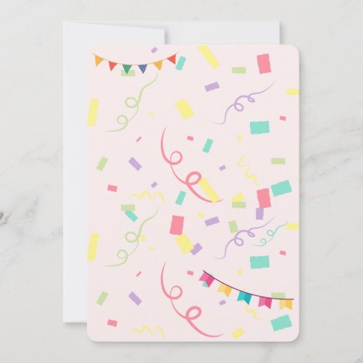 プールパーティー夏の誕生日の招待状スイカ 招待状 (裏面)