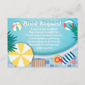 プールパーティー夏の赤ちゃんシャワーブックリクエスト エンクロージャーカード (正面)