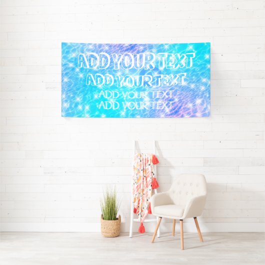 プールパーティー夏パーティービーチパーティー水波紋 横断幕 (インサイチュ)