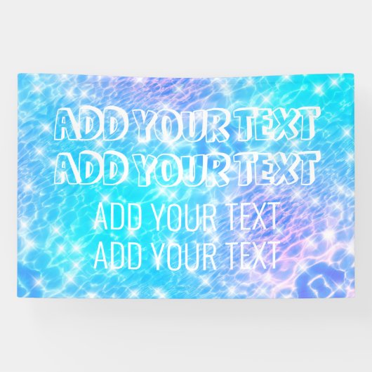 プールパーティー夏パーティービーチパーティー水波紋 横断幕 (横)