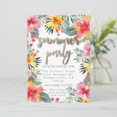 プールパーティー夏BBQ 招待状 (スタンド正面)