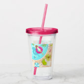 プールパーティー女子ビキニ夏ビーチ アクリルタンブラー (裏面)