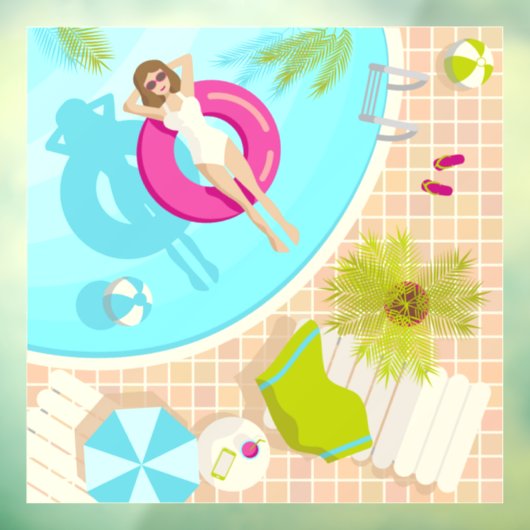 プールパーティー女子ビキニ夏ビーチ ウィンドウサイン (シート3)