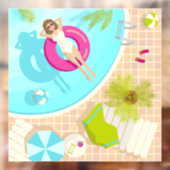 プールパーティー女子ビキニ夏ビーチ ウィンドウサイン (シート2)