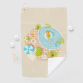 プールパーティー女子ビキニ夏ビーチ ゴルフタオル (インサイチュ)