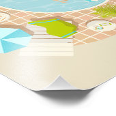 プールパーティー女子ビキニ夏ビーチ フォトプリント            (角)