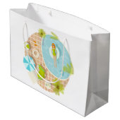 プールパーティー女子ビキニ夏ビーチ ラージペーパーバッグ (裏面アングル)