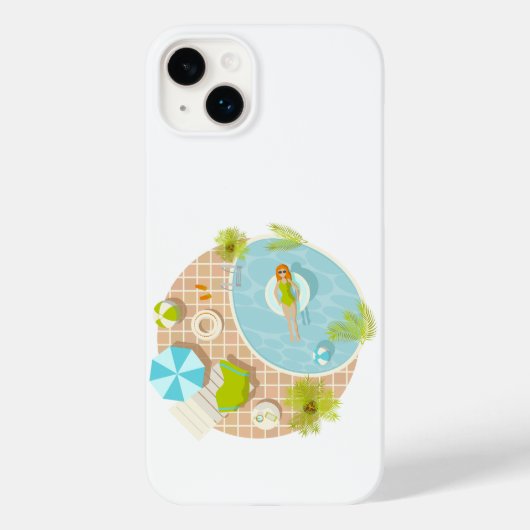 プールパーティー女子ビキニ夏ビーチ Case-Mate iPhoneケース (裏面)