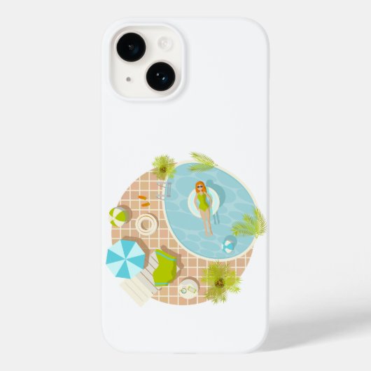 プールパーティー女子ビキニ夏ビーチ Case-Mate iPhoneケース (裏面)