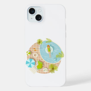 プールパーティー女子ビキニ夏ビーチ iPhone 15 PLUSケース