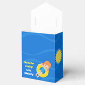 プールパーティー子供の誕生日かわいいカスタムレッドヘッドガール フェイバーボックス (オープン)