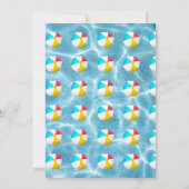 プールパーティー子供の誕生日 招待状 (裏面)