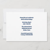 プールパーティー少年水泳カスタム子供誕生日 招待状 (裏面)