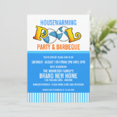 プールパーティー引っ越し祝いパーティーパーティの招待状 招待状 (スタンド正面)