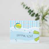 プールパーティー感謝のポストカード ポストカード (スタンド正面)