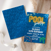 プールパーティー招待状フォーアダルトプールパーティー誕生日 招待状