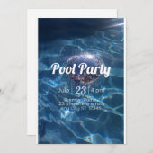 プールパーティー探知機 招待状 (正面/裏面)