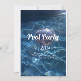 プールパーティー探知機 招待状