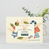 プールパーティー時間 招待状 (スタンド正面)