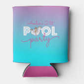 プールパーティー水グラデーション色ユニコーンフロート21st 缶クーラー (正面)