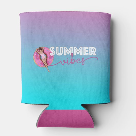 プールパーティー水グラデーション色ユニコーンフロート21st 缶クーラー (裏面)