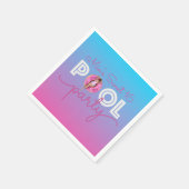 プールパーティー水色グラデーションドーナツ浮動パーティー スタンダードカクテルナプキン (角)