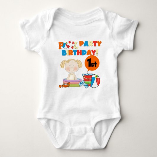 プールパーティー第1期Tシャツとギフト ベビーボディスーツ (正面)