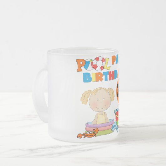 プールパーティー第3期Tシャツとギフト フロストグラスマグカップ (正面左)