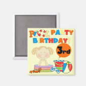 プールパーティー第3期Tシャツとギフト マグネット (正面/裏面)