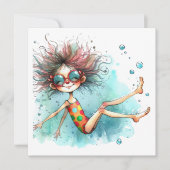 プールパーティー等招待状 招待状 (正面)