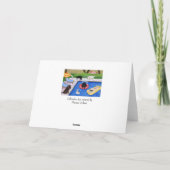 プールパーティー絵画ラブラドール カード (裏面)