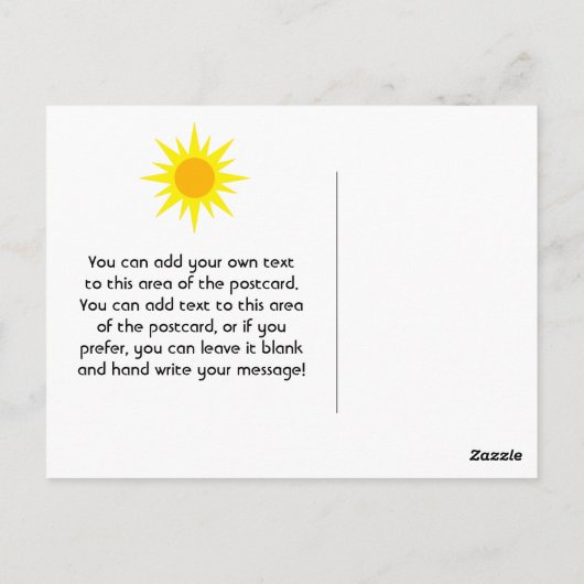 プールパーティー誕生日ありがとうはがき ポストカード (裏面)