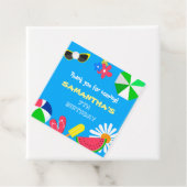 プールパーティー誕生日おもしろいブライトカラービーチ夏 フェイバータグ (インサイチュ)