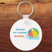 プールパーティー誕生日の優先 キーホルダー (裏面)