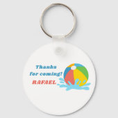 プールパーティー誕生日の優先 キーホルダー (裏面)