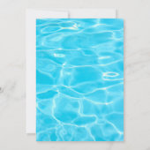 プールパーティー誕生日への招待、夏のパーティー 招待状 (裏面)