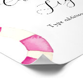 プールパーティー誕生日カスタム文字標識 ポスター (角)