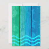 プールパーティー誕生日サマーおもしろいカード 招待状 (裏面)