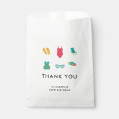 プールパーティー誕生日サマーシンプルカラフルキュート フェイバーバッグ (正面)