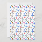 プールパーティー誕生日サマー 招待状 (裏面)