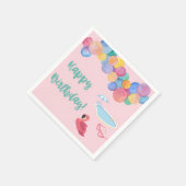 プールパーティー誕生日ナプキン スタンダードカクテルナプキン (角)