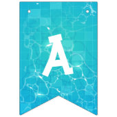 プールパーティー誕生日バンティングバナー バンティングフラッグ (第3の旗)