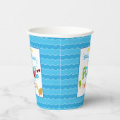 プールパーティー誕生日パーティー紙カップ – 少年 紙コップ (右)