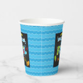 プールパーティー誕生日パーティー紙カップ – Blk – 少年 紙コップ (右)