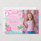 プールパーティー誕生日パーティー 招待状 (正面)