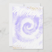 プールパーティー誕生日パープル絞り染めプールパーティー 招待状 (裏面)