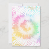 プールパーティー誕生日ピンク絞り染めガーリープールパーティー 招待状 (裏面)