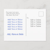 プールパーティー誕生日プールパーティービーチパーティークール インビテーションポストカード (裏面)