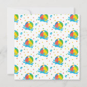 プールパーティー誕生日ボーイガールサンキューカード サンキューカード (裏面)